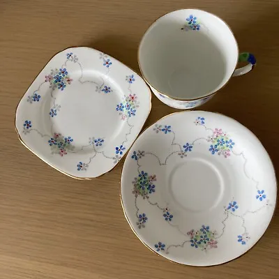 Buy Sutherland Tea Cup Saucer & Plate Floral Print Bone China • 3.99£