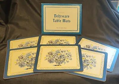 Buy Past Times Vintage Delftware Placemats. Boxed Set Of Six Table Mats. RARE • 30£