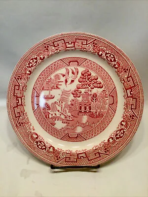 Buy Vintage Ralph Enoch Wood & Sons 10” Plate Willow Pink Red Rose 1750 1784 England • 18.35£
