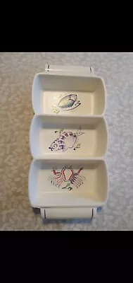 Buy Poole Pottery 3 Section Fish Hors D'Oeuvres Dish • 5£