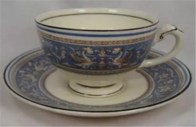 Buy Medici Cup & Saucer Myott Staffordshire Porcelain Turquoise Blue #4745 Nice (O) • 31.30£