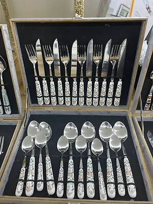 Buy 24 Pieces Floral Minton Design Style Cutlery Set On  A Hard Case • 34£