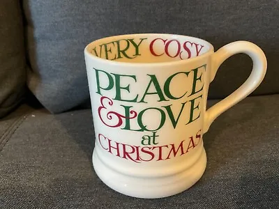 Buy Emma Bridgewater Pottery Mug 1/2 Pint Peace Love Christmas Red Green New Unused • 14.99£