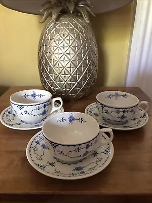 Buy Vintage Furnivals Limited Trademark England Denmark Cups And Saucers X 3 • 25£