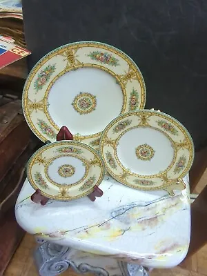Buy Antique Royal Worcester Marjorie  English Yellow China Set Setting For 4 • 213.38£