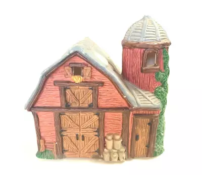 Buy Home Town America Collection Christmas House Barn 1995 Little Ceramic Light Up • 14.86£