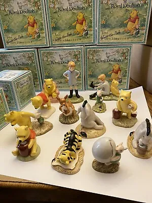 Buy Royal Doulton Collection Of 13 Boxed Winnie The Pooh Figurines 70th Anniversary • 150£