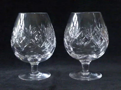Buy Superb Pair Of Webb Corbett Crystal Brandy Glasses In Their Georgian Cut Pattern • 20£