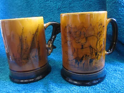 Buy Arthur Wood Ceramic Treacle Glaze, Tankards/beer Mugs. Hunting And Sports Series • 7£