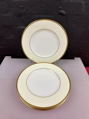 Buy 6 X Wedgwood Cream Gold W4263 Dinner Plates 27.5 Cm Wide Set • 59.99£