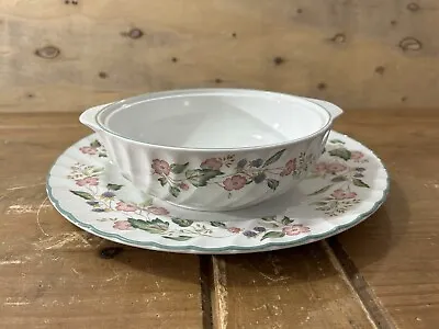 Buy BHS Victorian Rose Pattern Soup Bowl/Tureen & Large Serving Plate Set ( No Lid ) • 16.99£