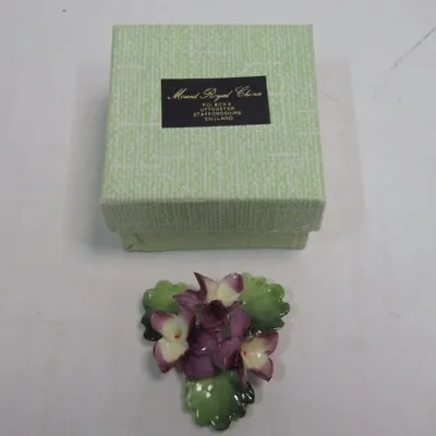 Buy Vintage Cara China Staffordshire England Porcelain Flower Necklace Pendant Boxed • 11.99£