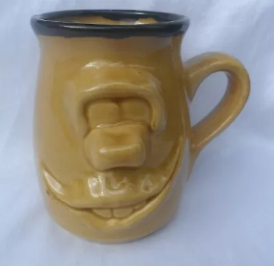 Buy Vintage Studio Pottery Ugy Mug With Dark Rim And Shiny Glaze 12cm Tall • 11.50£