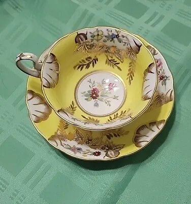 Buy Vintage Radfords Fenton China Tea Cup & Saucer Yellow Floral England 7226/9 • 47.42£