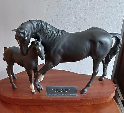 Buy Black Beauty And Her Foal Statue By Beswick • 65£