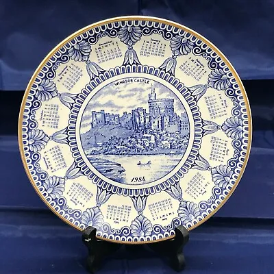 Buy Vintage Windsor Castle 1984 Blue Whiet Ringtons Ltd Masons Christmas Plate • 9.99£