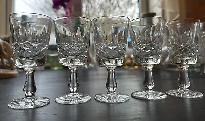 Buy VINTAGE STUART CRYSTAL CUT GLASS SHERRY WINE 10cm 4 Inches  5each • 12£