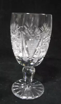 Buy Bohemian Czech Hand Cut Crystal 5.25  Wine Glass Pineapple Swirl Replacement • 23.66£