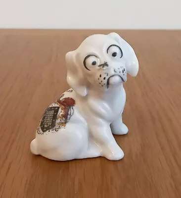 Buy Grantham Crested China Dog Wiith Fly On Nose | Gemma • 25£