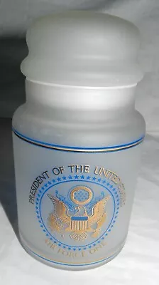 Buy Vintage Frosted Glass Jar - Commemorating Air Force One With Presidential Seal • 57.85£