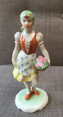 Buy Herend Porcelain Figurine Girl With Flower Basket • 85£