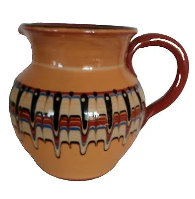 Buy Vintage Brown Stoneware Jug With Drip Effect Pattern/Decoration 6 /15 Cm Tall • 10.99£