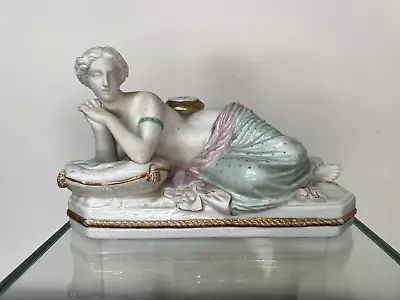 Buy English Victorian Classical Parian Ware Figure Reclining Lady, Le Carré Interest • 160£