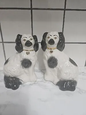Buy Vintage Rare Antique Pair Mantle Dogs Ornamental Ceramic Staffordshire Spaniel • 45£