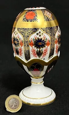 Buy Royal Crown Derby 'Faberge Egg & Stand' Old Imari 1128 SGB Pattern 1st Quality • 239.95£