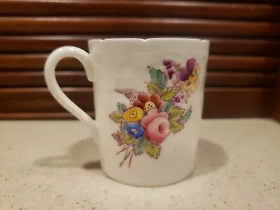 Buy Vintage Coalport Demitasse Cup Bone China Made In England Floral AD 1750 • 42.67£