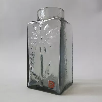 Buy Vintage Dartington Frank Thrower FT59 Small Art Glass Daisy Vase, Midnight Grey • 20£