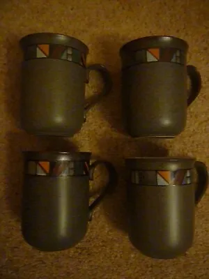 Buy 4 X Denby Marrakesh Straight Tea / Coffee Mugs 4 Inches Tall • 59.99£