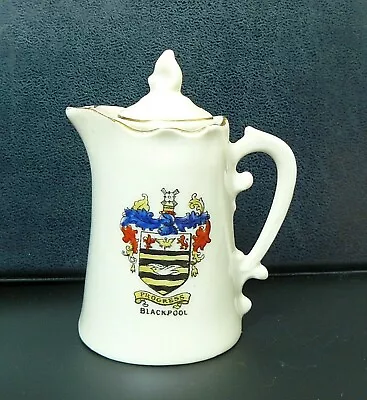 Buy GEMMA Crested China - Miniature COVERED COFFEE POT / JUG - Crested For BLACKPOOL • 3.99£