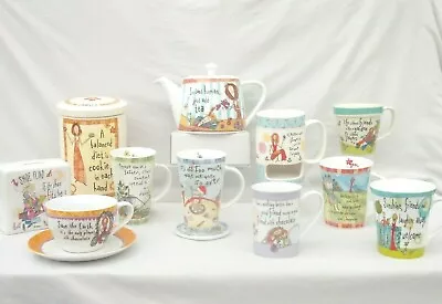 Buy Johnson Bros. Born To Shop Choice Mug, Cup & Saucer , Canister Or Teapot Designs • 13£