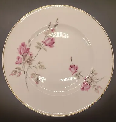 Buy Vintage Crown Staffordshire England Fine Bone China Pink Floral 8.25 Inch Plate • 11.38£