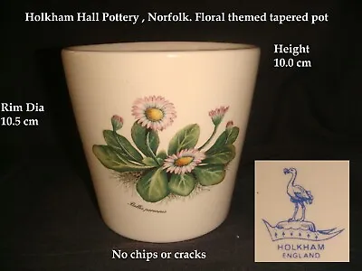 Buy HOLKHAM Hall Pottery Tapered Sided Pot Floral Decoration  • 4.99£
