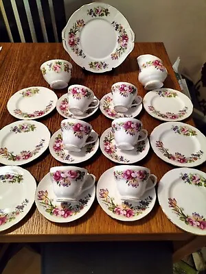 Buy Vintage Tea Set English Bone China 21pc Duchess Floral Design 1950s • 49.99£