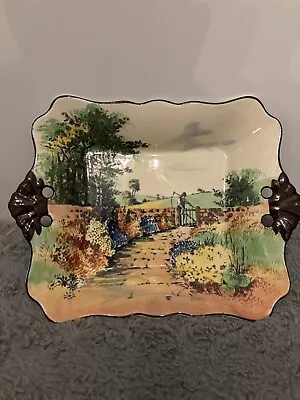 Buy 1934 Royal Doulton Series Ware Country Garden Cake Plate 4932 Farmer At The Gate • 14.99£
