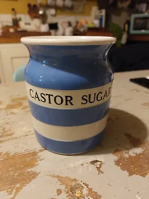 Buy T G Green Vintage Cornishware Castor Sugar Jar Caddy Blue/white Stripes Kitchen  • 50£