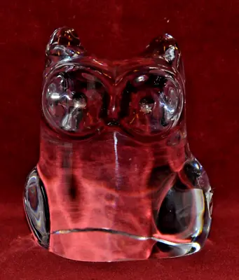 Buy Crystal Owl Paperweight Figurine Orrefors Sweden FAST FREE SHIPPING! • 28.45£
