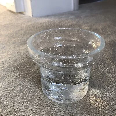 Buy Crackle Glass Effect Round Candle Holder • 3£