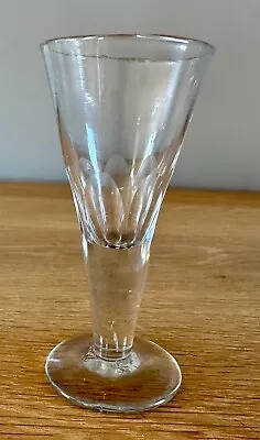 Buy Good Antique Hand Blown Faceted Cut Glass Georgian Sherry  Glass • 2.99£