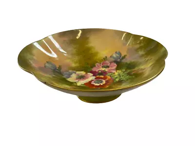 Buy Royal Winton Grimswade Footed Dish Plate With Gold & Floral Pattern Design • 12.99£