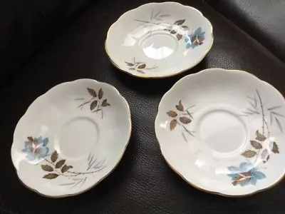 Buy Queen Anne China Shore & Coggins Giselle 3 X Saucer • 8.99£