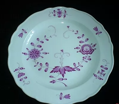 Buy Meissen Pink? Purple? Indian Pattern?  8 ½ Inch Plate X1 • 59.99£