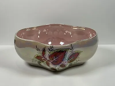 Buy Maling Ware Vintage Coleus Fruit Bowl 22.5x18.5cm Pink Lustre Decorative Bowl • 19.95£
