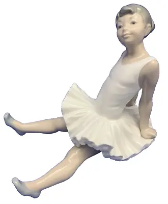 Buy Vintage Lladro NAO Seated Ballerina Porcelain Figure Ballet Dancer Ornament • 12.99£