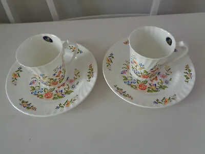 Buy Pair Aynsley England Cottage Garden  Plates & Pair Of Matching Coffee Mugs  • 6£