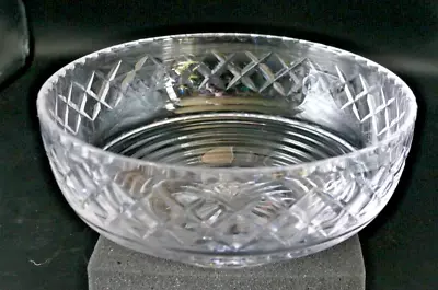 Buy Vintage Large Heavy Thick Lead Crystal Cut Glass Salad Fruit Trifle Serving Bowl • 3.99£