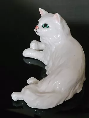 Buy Beswick Porcelain Persian Cat Lying Beautiful & Rare White Gloss Model 1876 Vgc • 49.99£